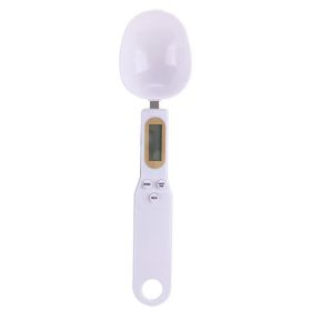 50g Accuracy 0.1g Electronic Kitchen Scale Spoon Weight Scale Digital Measurement Coffee Seasoning Milk Powder Kitchen Tools (Color: White, Ships From: China)